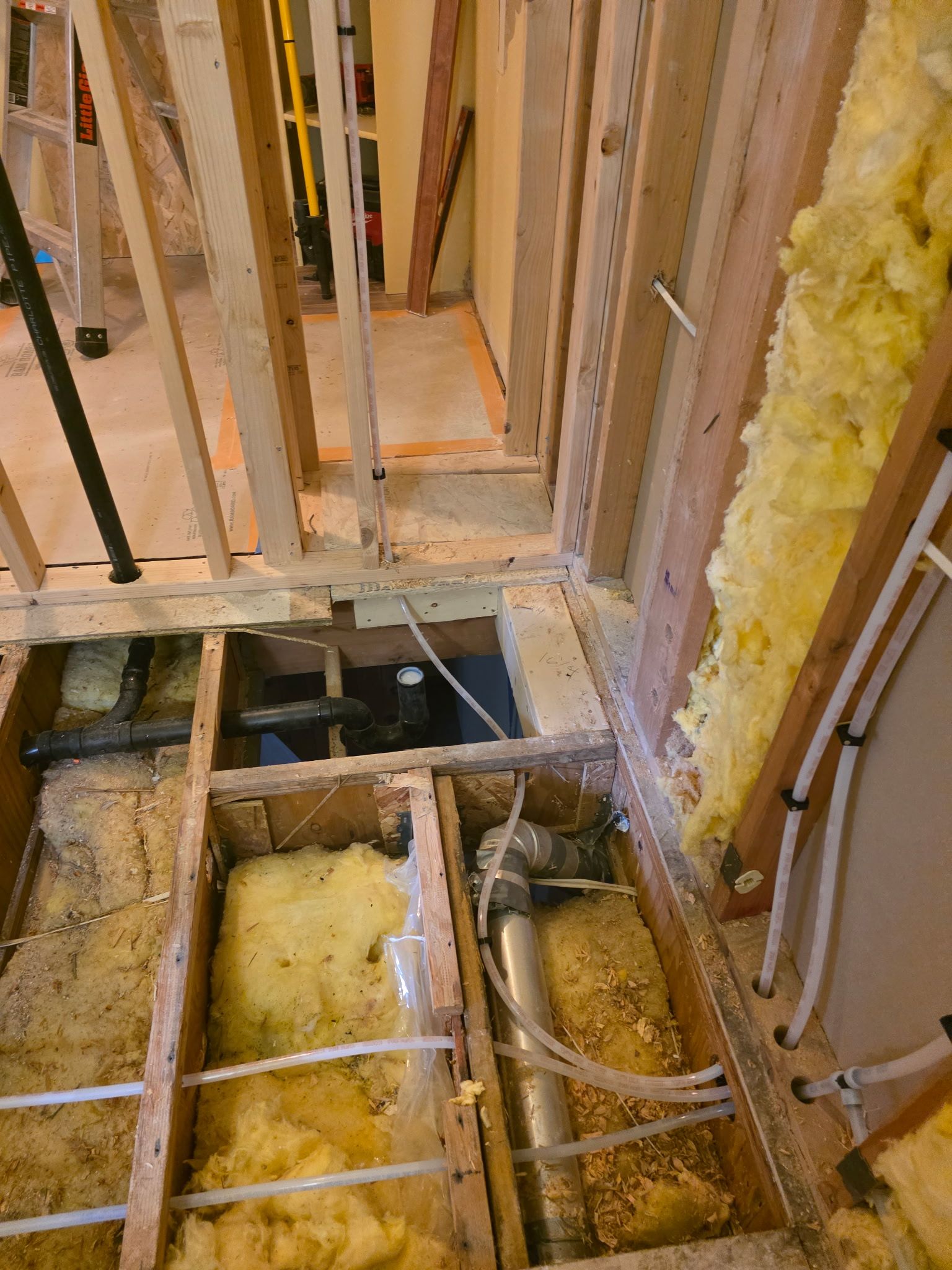 Shower being remodeled in Kitsap count