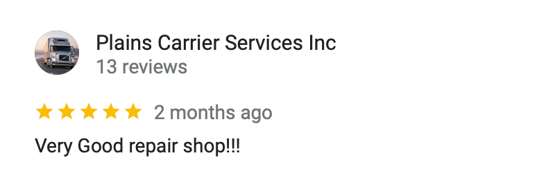 Plains carrier services inc is a very good repair shop.
