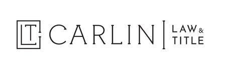 A logo for a law firm called t carlin law & title