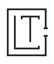 A black and white logo with the letter t in a square.