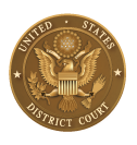 The seal of the united states district court has an eagle on it.
