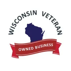 A logo for wisconsin veteran owned business