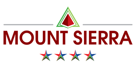 A logo for mount sierra with a triangle and three stars.
