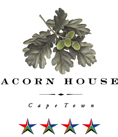Acorn house cape town logo with oak leaves and acorns