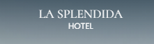 La splendida hotel logo on a blue background