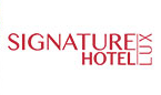 The signature hotel logo is red and white on a white background.