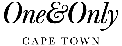 The logo for one & only cape town is black and white.