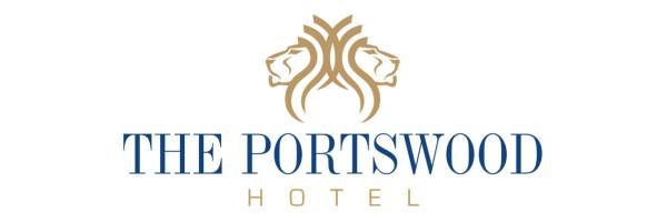 The logo for the portswood hotel has a lion on it.