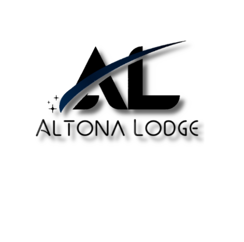 A logo for altona lodge on a white background