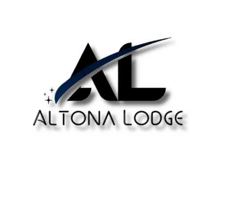 A logo for altona lodge on a white background