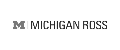 Michigan Ross logo: a gray "M" followed by "MICHIGAN ROSS" in a sans-serif font.