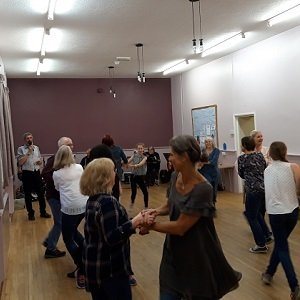 People dancing traditional English barn dances