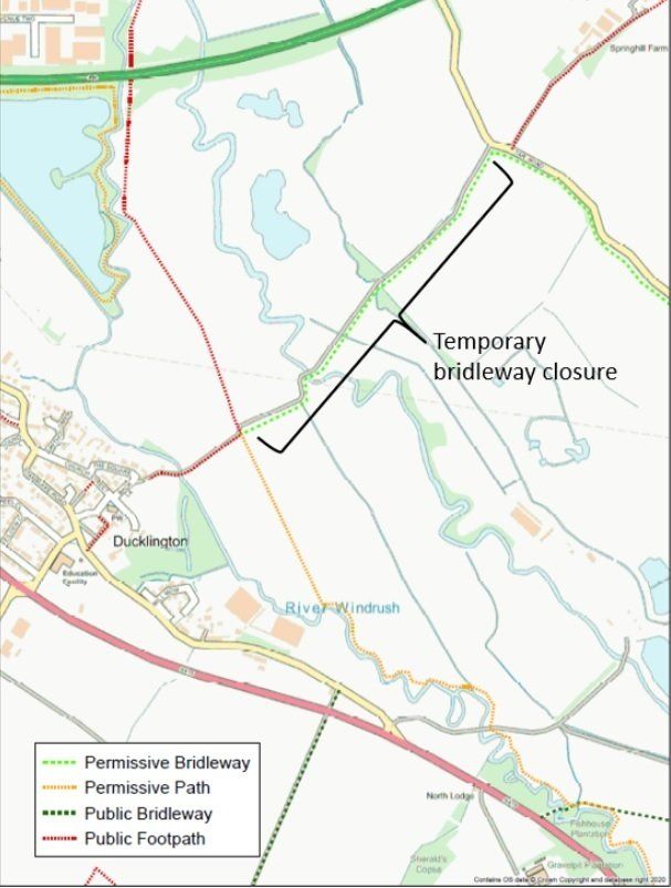 Map showing location of pathway