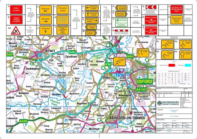 Temporary road closure at Newbridge