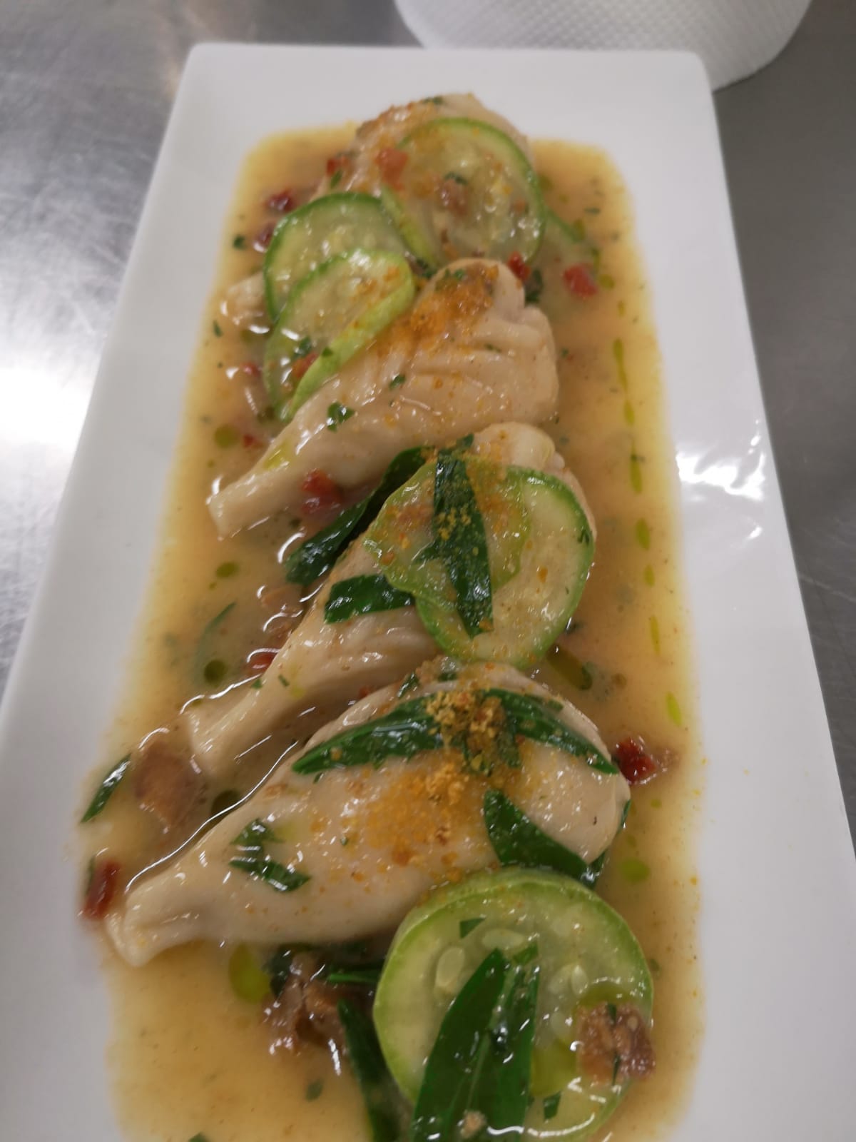 stewed chicken with courgettes