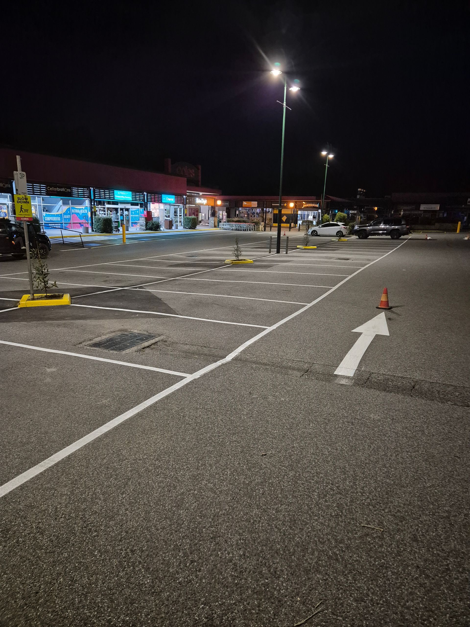 Line marking complete at healsville coles