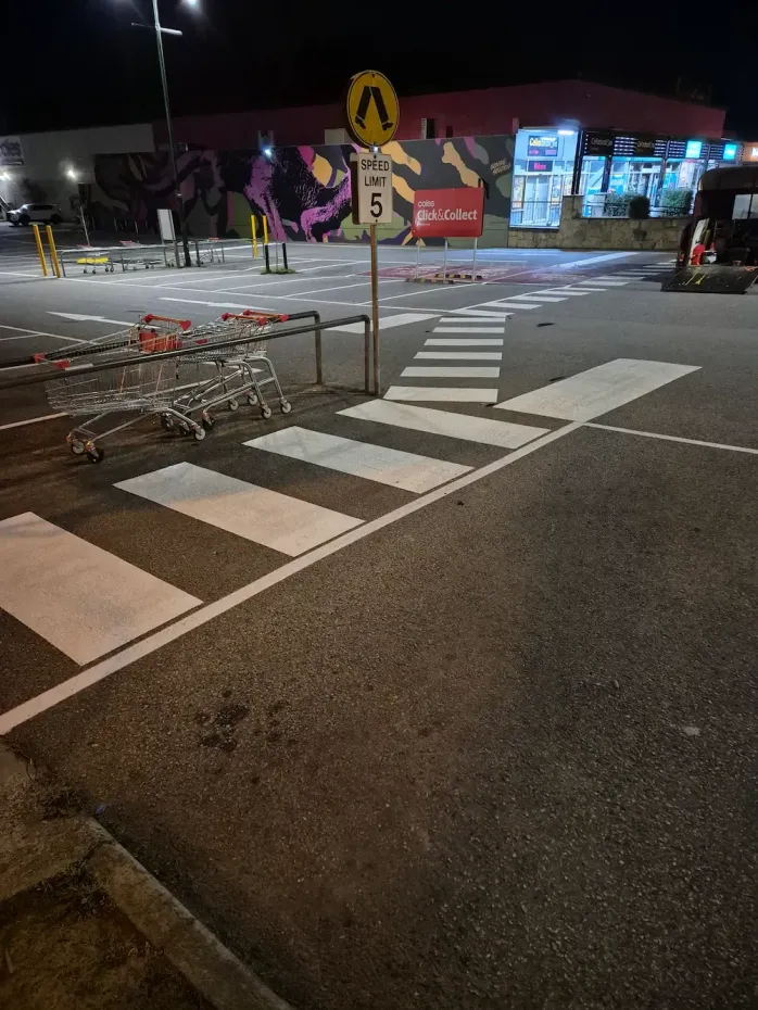 Zebra crossing line marking in Healsville