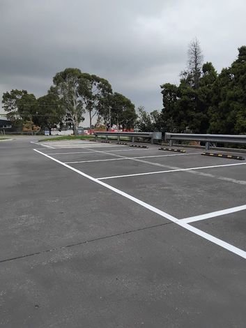 Car park bay line marking, Pakenham 