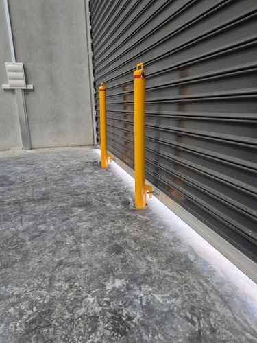 Bollard installation complete in commercial drive pakenham