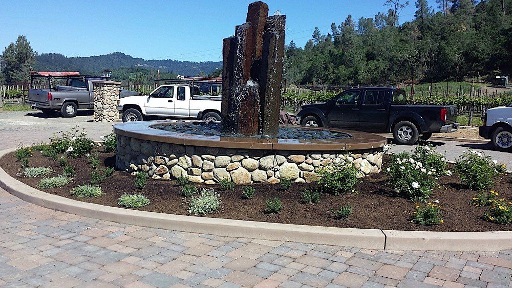 Fountain in driveway | Napa, CA | Van Winden Landscaping, Inc.