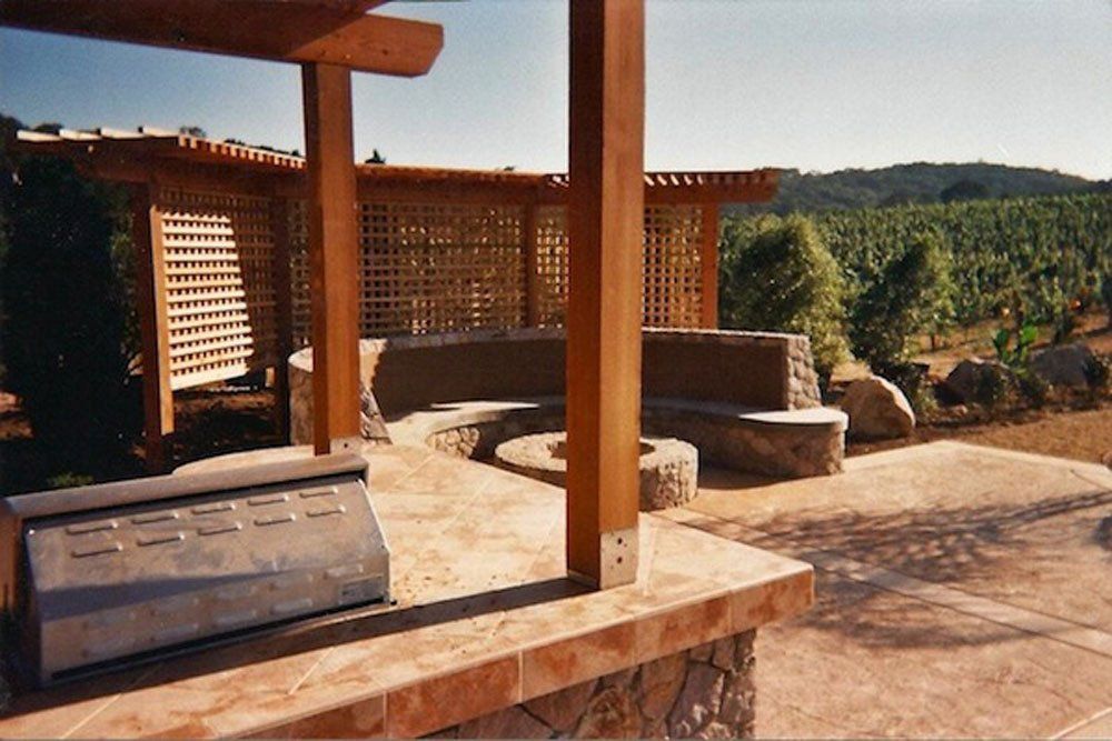 Stone artworks and trees | Napa, CA | Van Winden Landscaping, Inc.