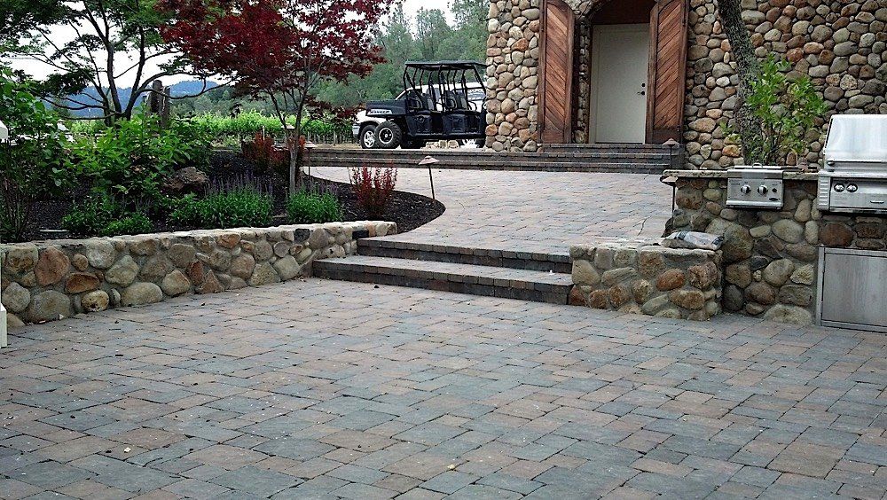 Driveway made of patios | Napa, CA | Van Winden Landscaping, Inc.