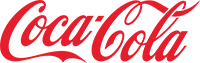 Logotipo de Coca-Cola en letras rojas.
