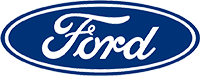 Logotipo de Ford en letras blancas sobre un óvalo azul.
