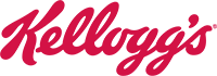 El logotipo de Kellogg's en letra cursiva roja.