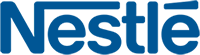 Logotipo de Nestlé en texto azul.