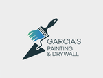 Logo for Garcia's Painting & Drywall: a brush and trowel icon in teal and black, text below.