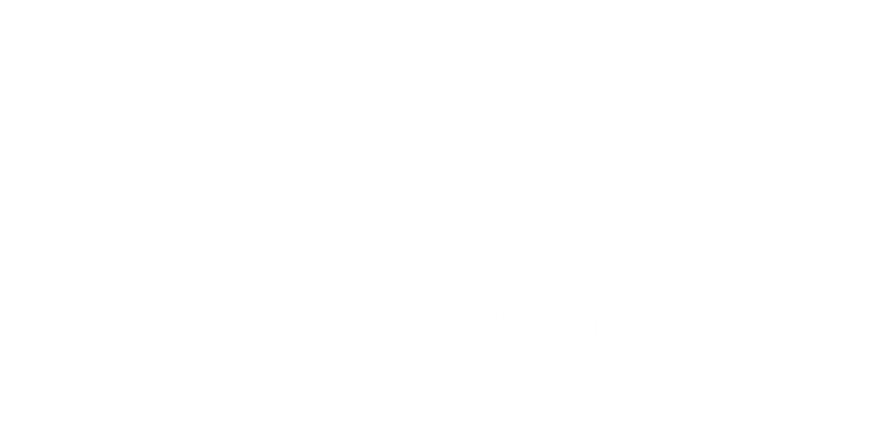 Marquis Sonoran Preserve white logo.