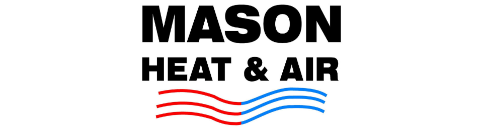 Logo for Mason Heat & Air: Black text 