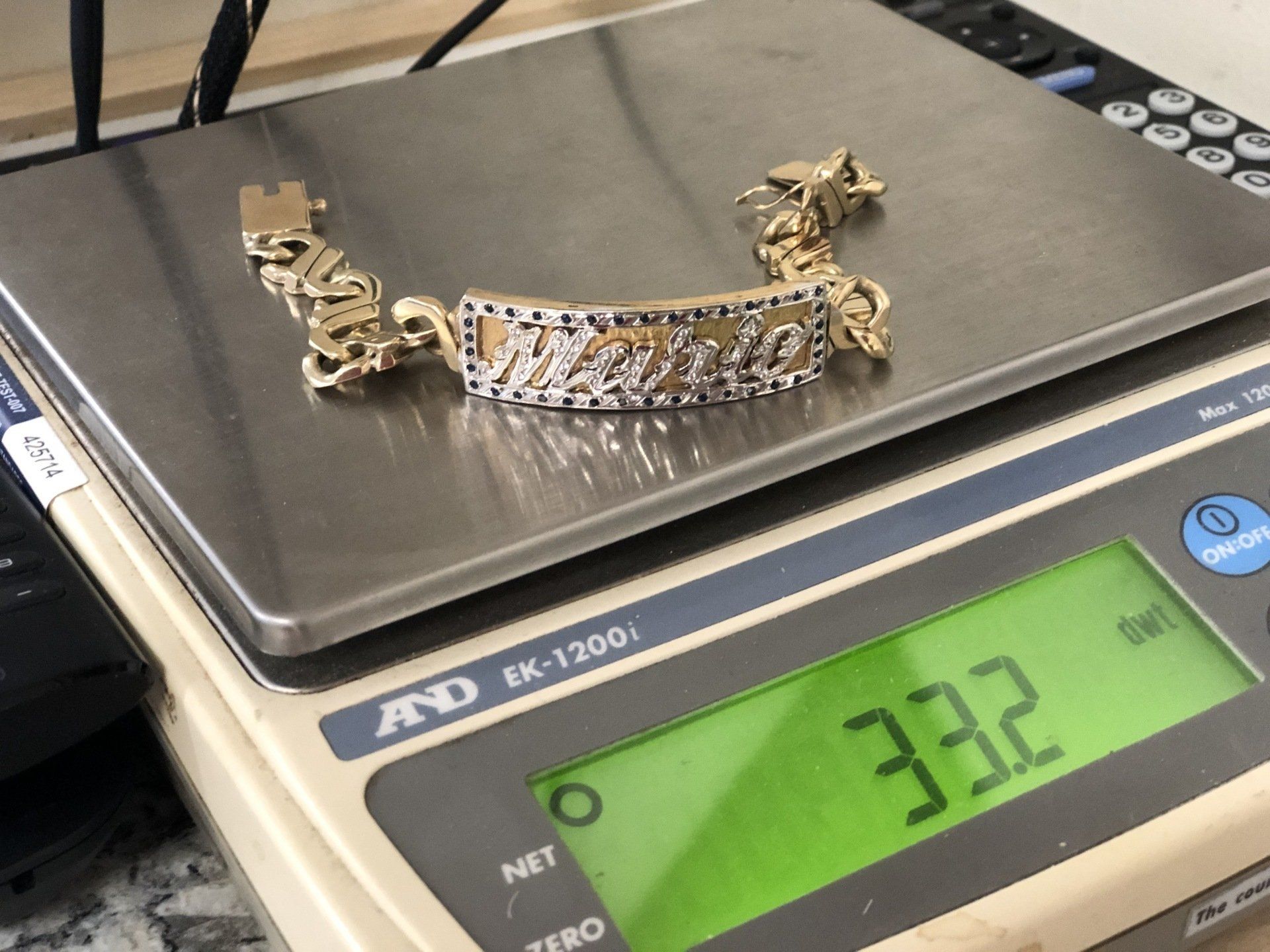 weighing silver