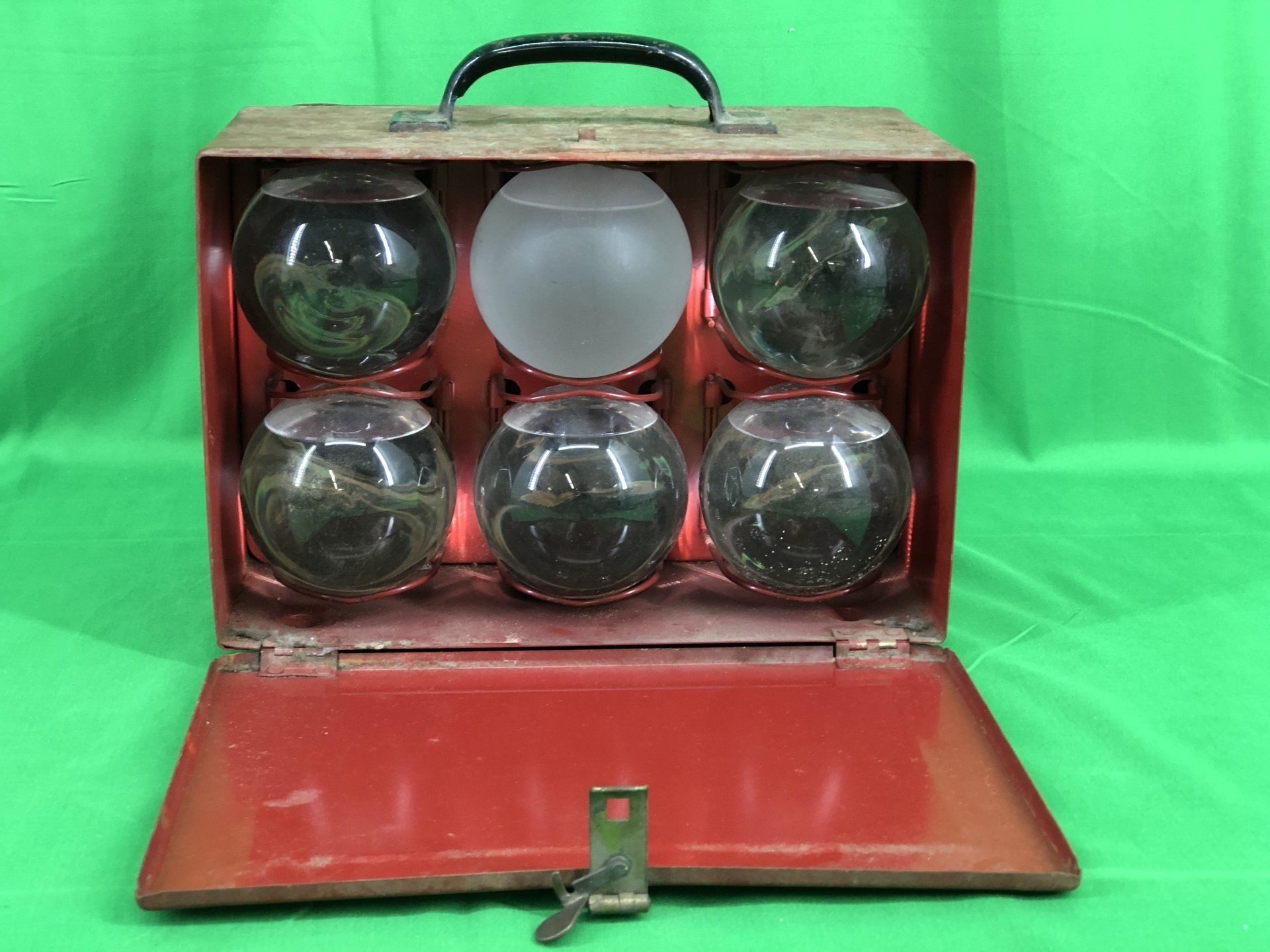 vintage glass fire balls