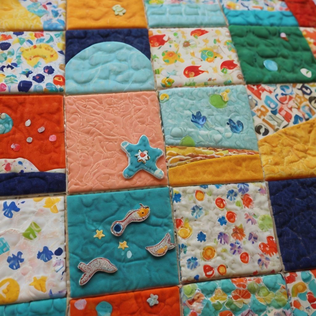Baby clothes memory quilt featuring onesies, swaddles, and coming home outfit