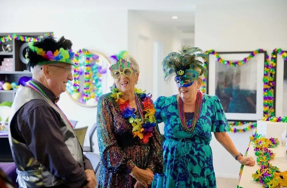 Costume party at Burlington Village