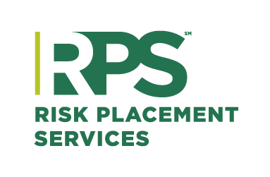 Rps risk placement services logo on a white background