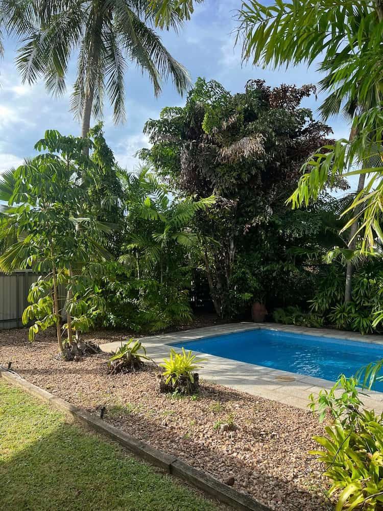 Pool Surrounded by Lush Tropical Greenery Under a Blue Sky — Green Scene NT in Darwin, NT