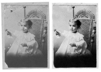 Before And After Photo Of A Little Girl — Newark, DE — Foto Doctor