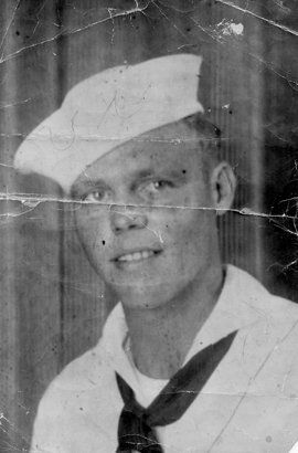 Damaged photo of a sailor — Newark, DE — Foto Doctor