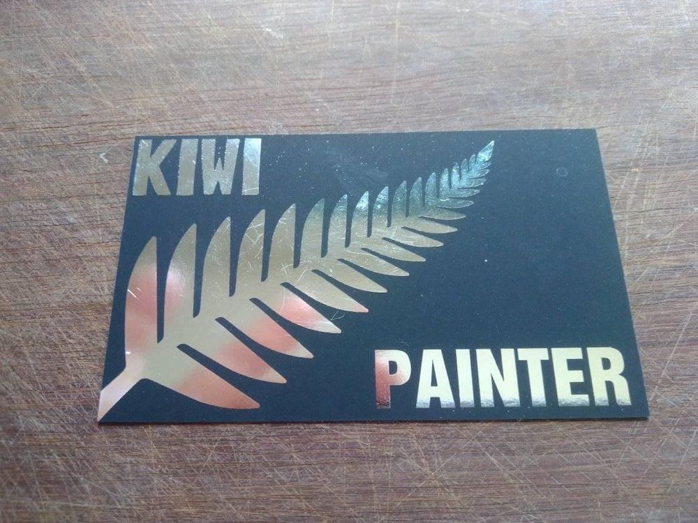A Kiwi Painter Business Card With A Fern On It — Kiwi Painter In Mooroobool, QLD