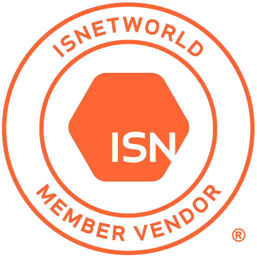 An orange isnetworld member vendor logo on a white background