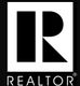 A black and white logo for a realtor company.