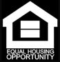 A black and white logo for equal housing opportunity