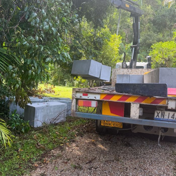 A Truck With a Crane on the Back Has a License Plate That Says Xn14 Burleigh — Brodees Crane Trucks in Murwillumbah, NSW