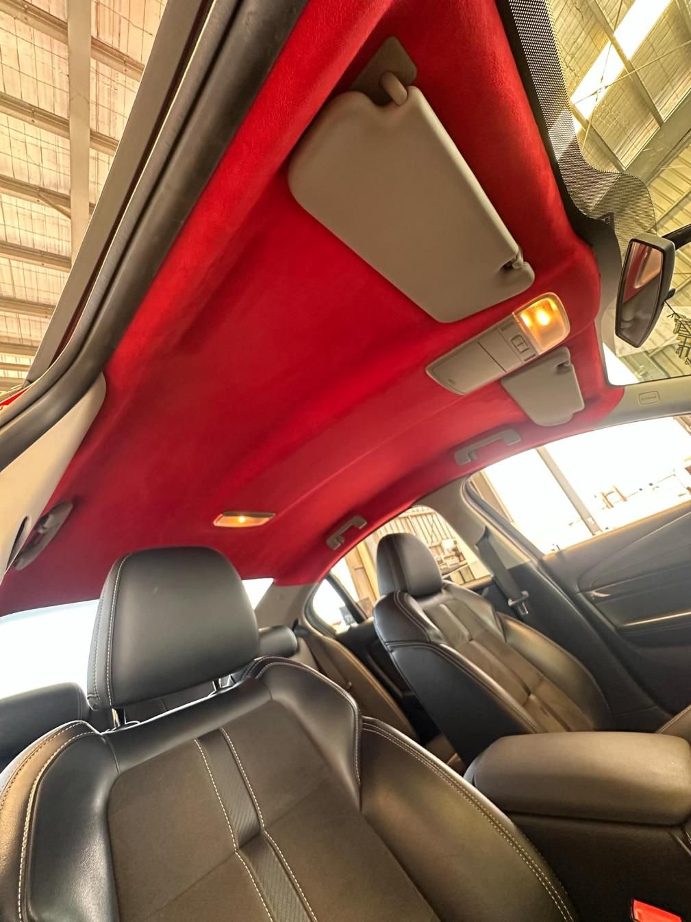 A Car With A Red Roof And Black Seats — All Car Upholstery In Pinelands, NT