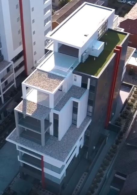An aerial view of an apartment building — Commercial Painting Group in Kembla Grange, NSW