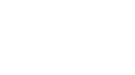 Goss Law logo: White text with a blue-green line over the “S”, indicating stability and growth.