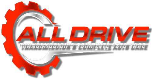 A logo for a company called all drive with a gear in the middle.